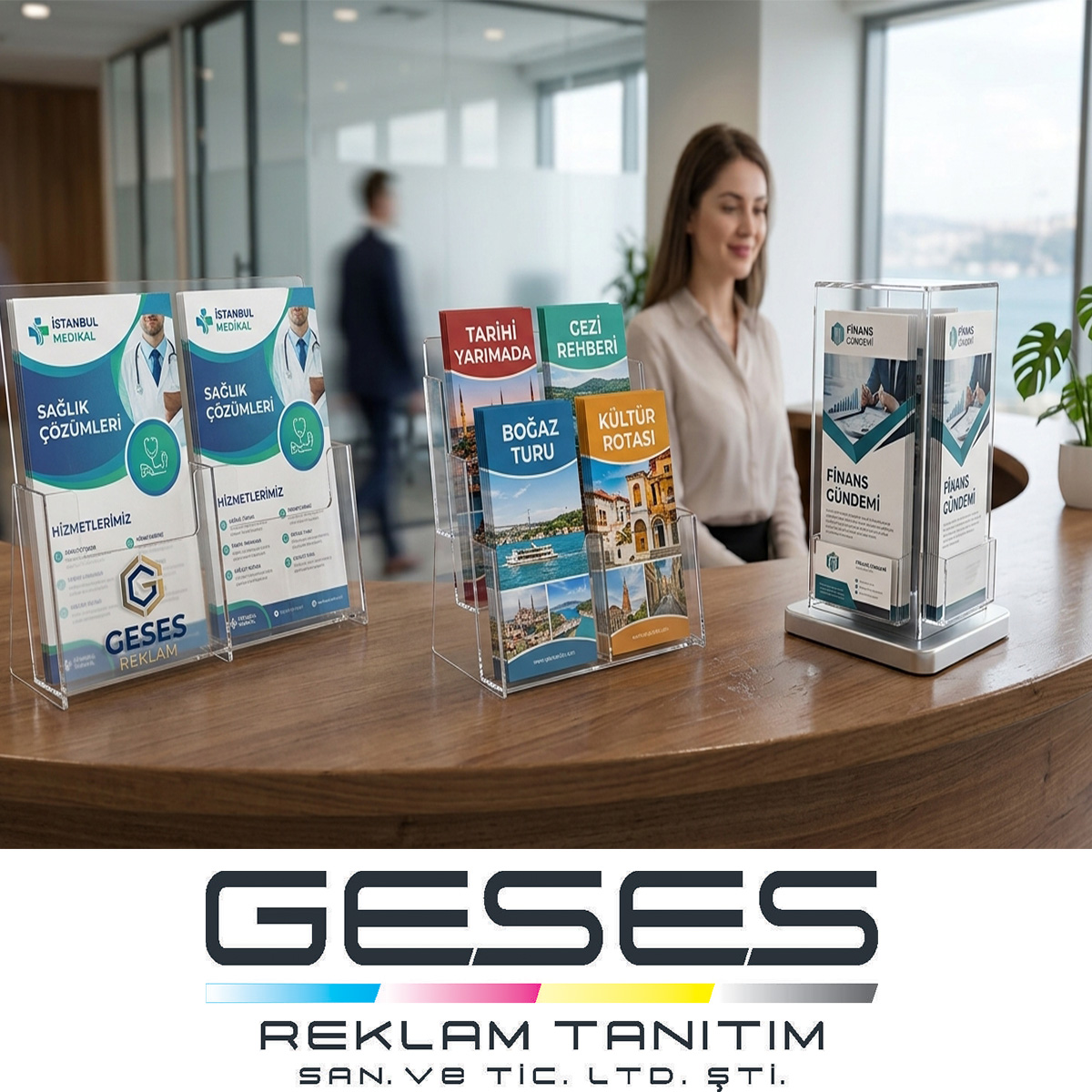 Pleksi Broşürlük Şeffaf